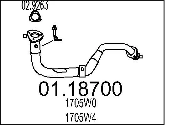 Abgasrohr MTS 01.18700