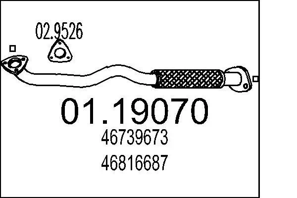Abgasrohr vorne MTS 01.19070