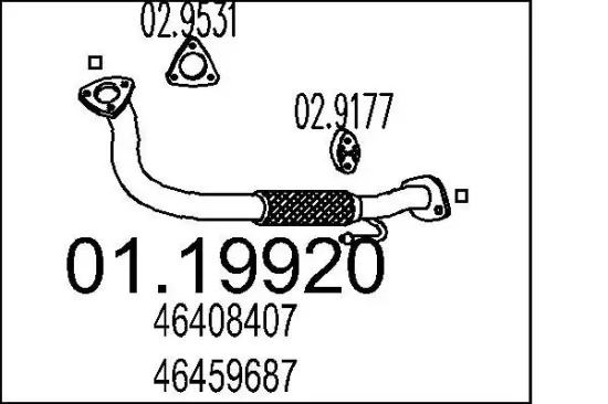 Abgasrohr MTS 01.19920 Bild Abgasrohr MTS 01.19920