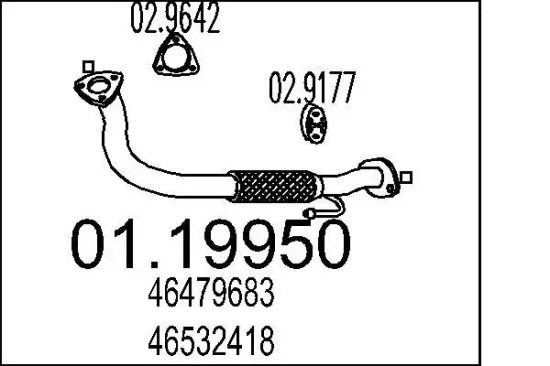 Abgasrohr MTS 01.19950 Bild Abgasrohr MTS 01.19950