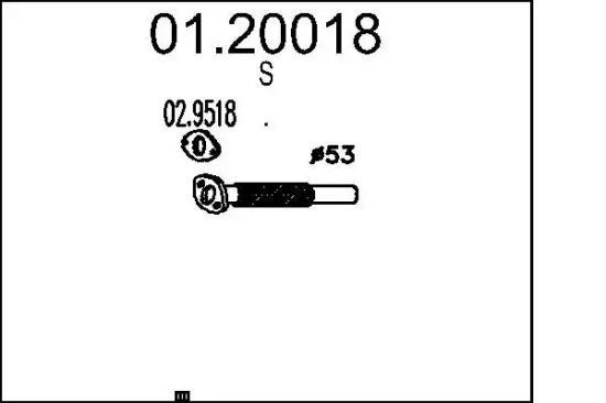 Abgasrohr MTS 01.20018 Bild Abgasrohr MTS 01.20018