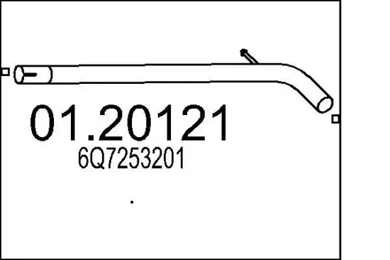 Abgasrohr MTS 01.20121 Bild Abgasrohr MTS 01.20121