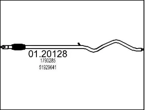 Abgasrohr MTS 01.20128 Bild Abgasrohr MTS 01.20128