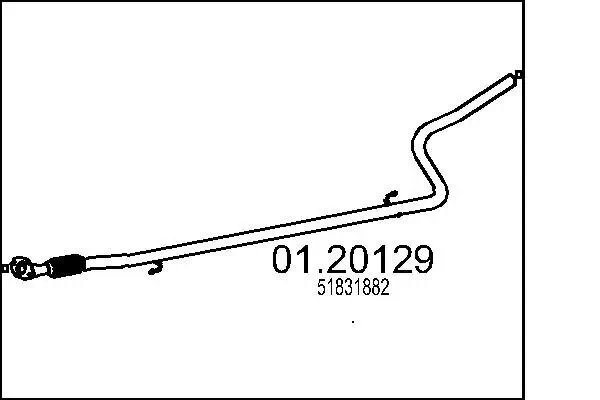 Abgasrohr vorne MTS 01.20129