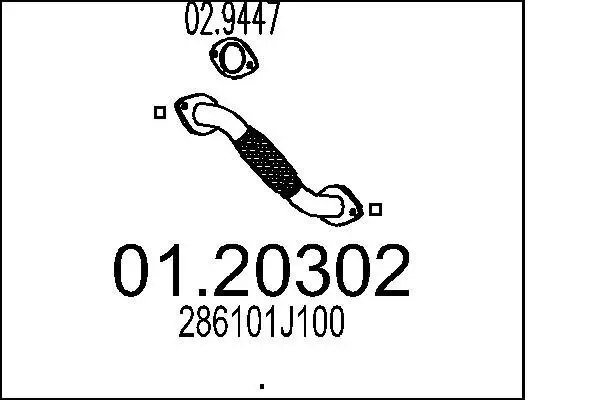 Abgasrohr vorne MTS 01.20302