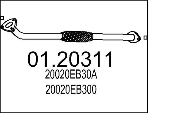 Abgasrohr vorne MTS 01.20311 Bild Abgasrohr vorne MTS 01.20311