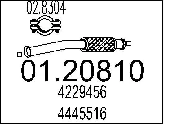 Flexrohr, Abgasanlage vorne MTS 01.20810