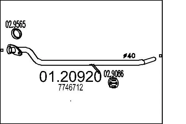 Abgasrohr vorne MTS 01.20920