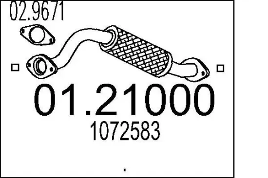 Abgasrohr MTS 01.21000 Bild Abgasrohr MTS 01.21000