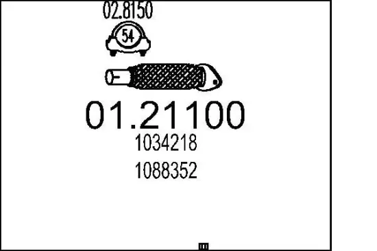 Abgasrohr hinten MTS 01.21100 Bild Abgasrohr hinten MTS 01.21100