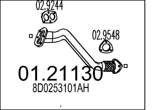 Abgasrohr MTS 01.21130 Bild Abgasrohr MTS 01.21130