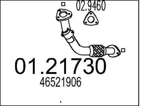 Abgasrohr MTS 01.21730 Bild Abgasrohr MTS 01.21730