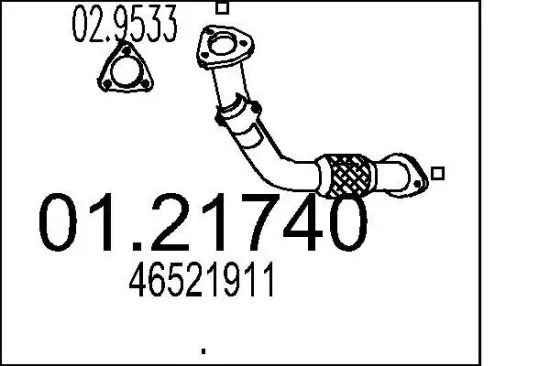 Abgasrohr MTS 01.21740 Bild Abgasrohr MTS 01.21740