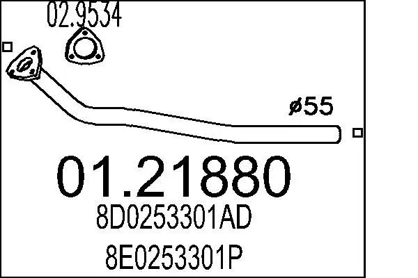 Abgasrohr MTS 01.21880