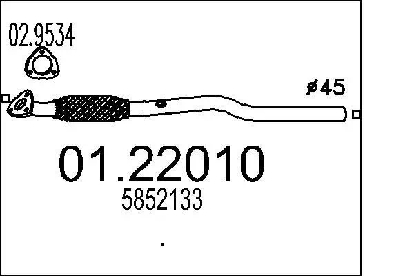 Abgasrohr MTS 01.22010