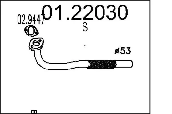 Abgasrohr MTS 01.22030 Bild Abgasrohr MTS 01.22030