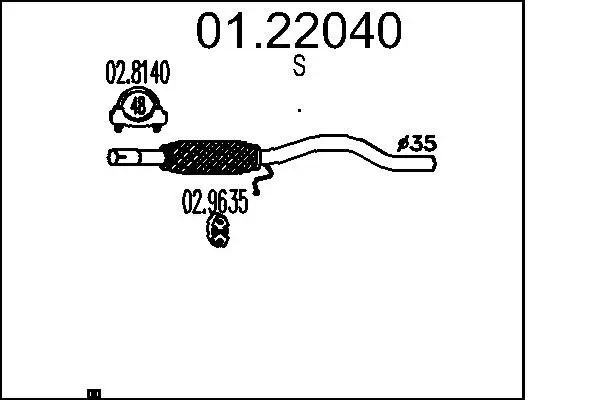 Abgasrohr MTS 01.22040