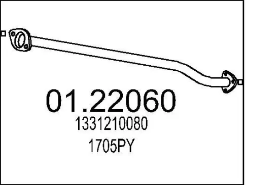 Abgasrohr MTS 01.22060 Bild Abgasrohr MTS 01.22060