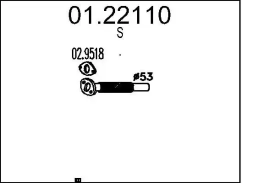 Abgasrohr MTS 01.22110 Bild Abgasrohr MTS 01.22110