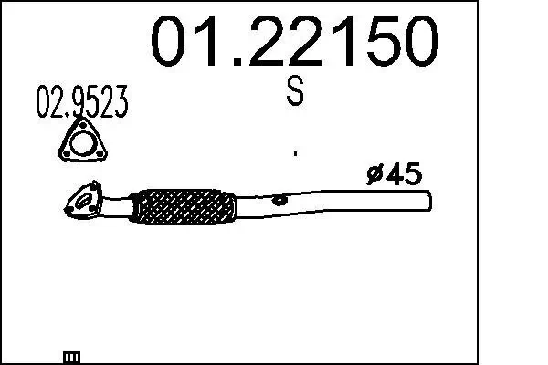 Abgasrohr MTS 01.22150