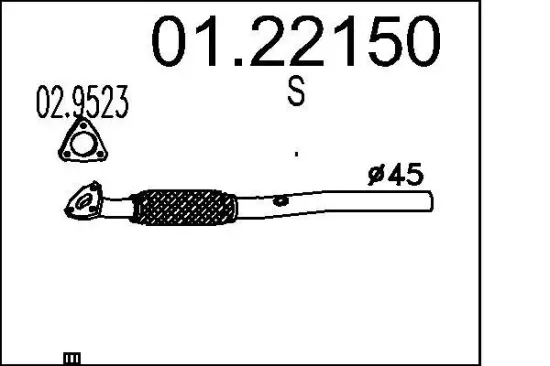 Abgasrohr MTS 01.22150 Bild Abgasrohr MTS 01.22150