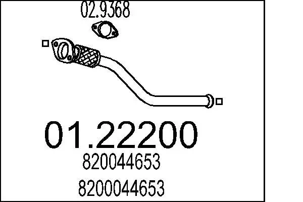 Abgasrohr vorne MTS 01.22200