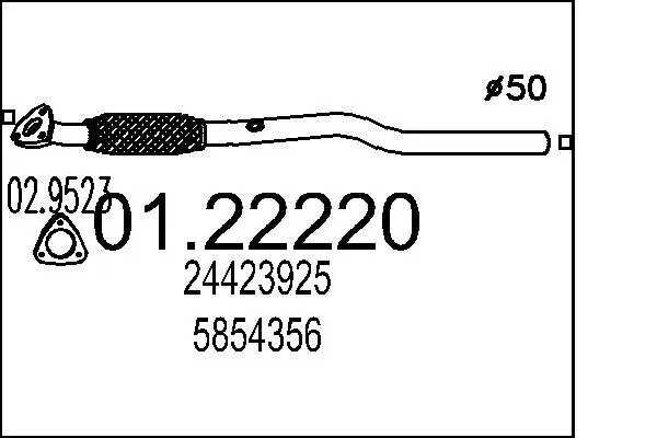 Abgasrohr vorne MTS 01.22220