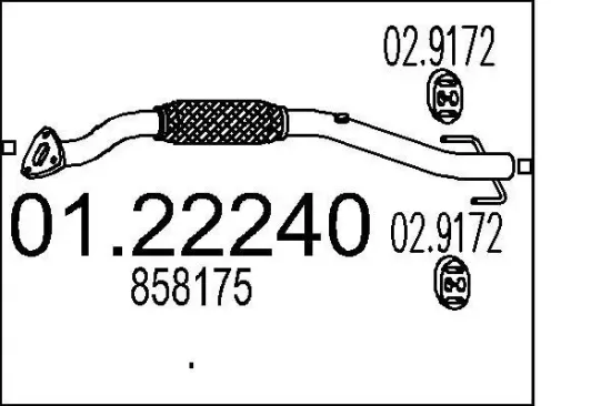 Abgasrohr MTS 01.22240 Bild Abgasrohr MTS 01.22240