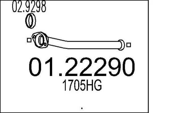 Abgasrohr MTS 01.22290 Bild Abgasrohr MTS 01.22290