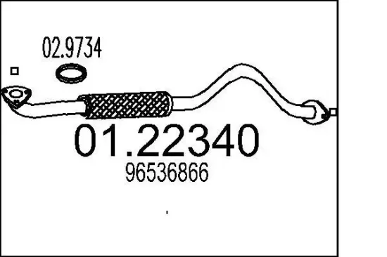 Abgasrohr MTS 01.22340 Bild Abgasrohr MTS 01.22340