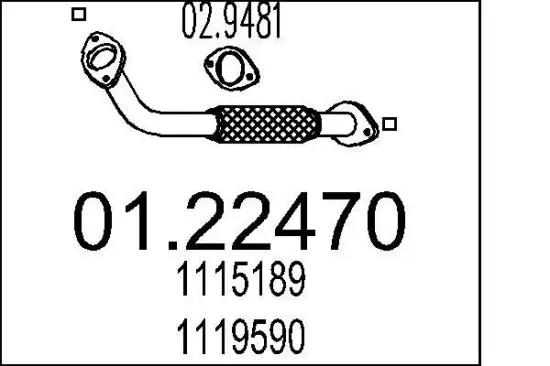 Abgasrohr MTS 01.22470 Bild Abgasrohr MTS 01.22470