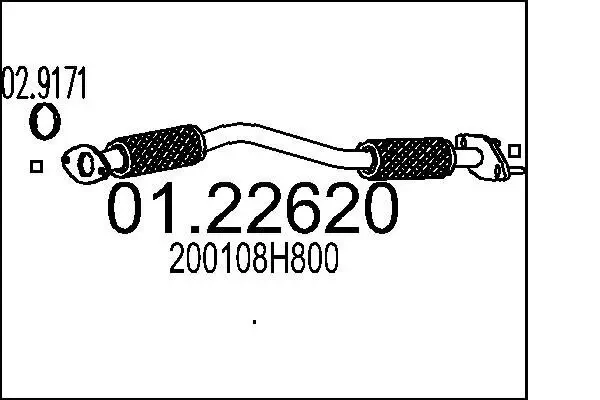 Abgasrohr vorne MTS 01.22620