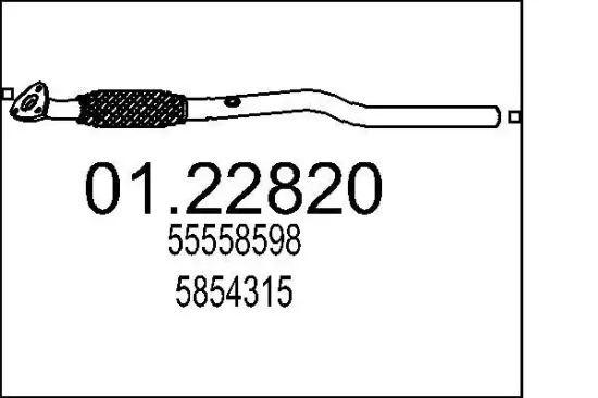 Abgasrohr MTS 01.22820 Bild Abgasrohr MTS 01.22820