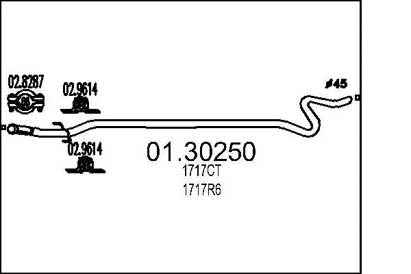 Abgasrohr MTS 01.30250