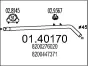 Abgasrohr vorne MTS 01.40170