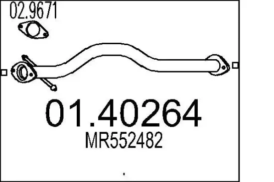 Abgasrohr vorne MTS 01.40264 Bild Abgasrohr vorne MTS 01.40264