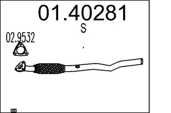Abgasrohr vorne MTS 01.40281 Bild Abgasrohr vorne MTS 01.40281