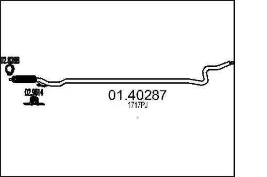 Abgasrohr MTS 01.40287 Bild Abgasrohr MTS 01.40287