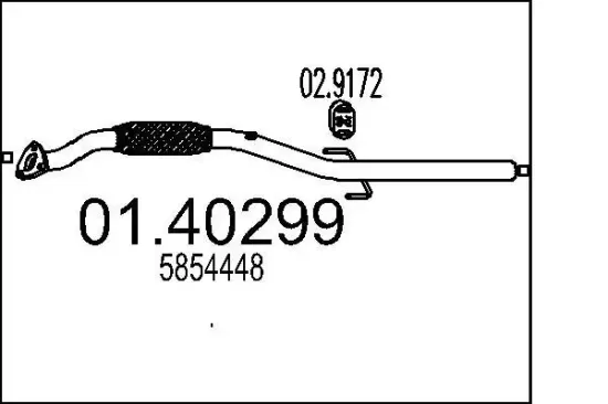 Abgasrohr MTS 01.40299 Bild Abgasrohr MTS 01.40299