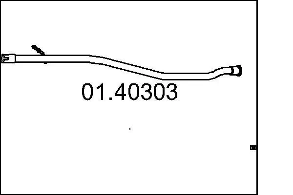 Abgasrohr hinten MTS 01.40303