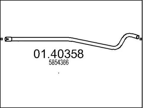 Abgasrohr MTS 01.40358 Bild Abgasrohr MTS 01.40358