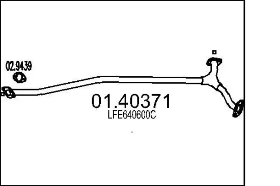 Abgasrohr vorne MTS 01.40371 Bild Abgasrohr vorne MTS 01.40371