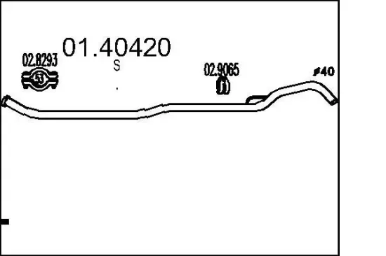 Abgasrohr MTS 01.40420 Bild Abgasrohr MTS 01.40420