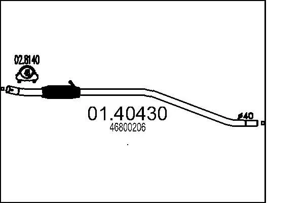 Abgasrohr MTS 01.40430