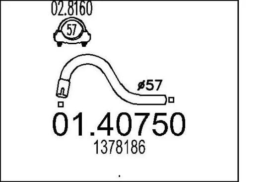 Abgasrohr MTS 01.40750 Bild Abgasrohr MTS 01.40750