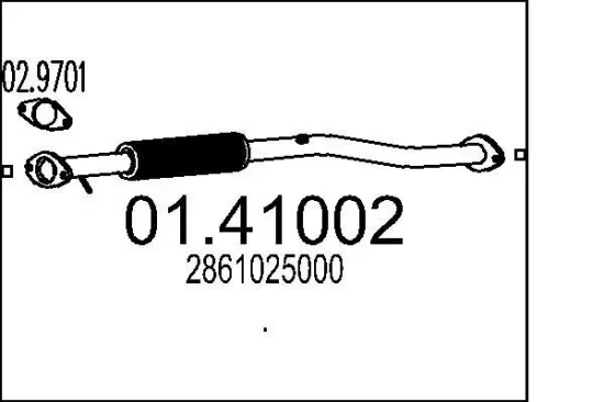 Abgasrohr MTS 01.41002 Bild Abgasrohr MTS 01.41002