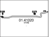 Abgasrohr vorne MTS 01.41020