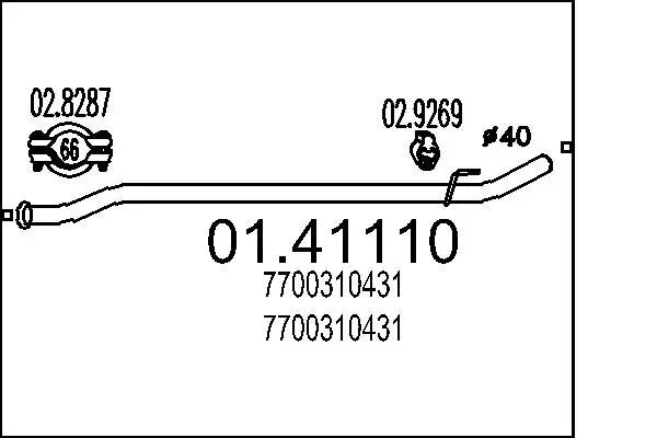 Abgasrohr MTS 01.41110