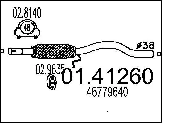 Abgasrohr MTS 01.41260