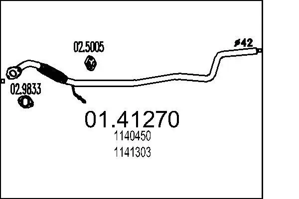 Abgasrohr vorne MTS 01.41270